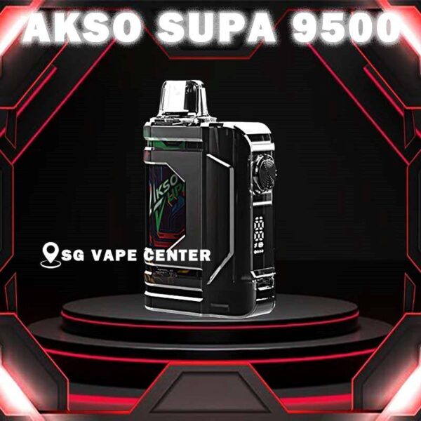 AKSO SUPA 9500 DISPOSABLE - SG VAPE CENTER SINGAPORE Akso supa 9500 Disposable Ready stock in our sg singapore store online shop. This Kit is new era disposable vape device. It has child lock mode function, smart screen indicator to show battery percentage and high power boost button. The child lock mode can make sure children wont use the device accidentally. Futhermore, the high power boost button can bring more smoke feeling to SG vape users. Looking for a vape shop in Singapore? Check out the Akso Supa 9500 Puff Disposable Vape, featuring same-day delivery, 5% nicotine content, and adjustable airflow. Find out more about this Akso vape and where to get it. Get ur akso supa now at SG VAPE CENTER . We provide same day cash on delivery service with 0 deposit! Specification : Nicotine 50mg (5%) Approx. 9500 puffs Capacity 18ml Rechargeable Battery 650mAh Extra Boost Button  Child Lock Safety  ⚠️AKSO SUPA 9500 FLAVOUR LINE UP⚠️ Apple Asam Boi Blackberry Ice Blackcurrant Yakult Creamy Milk Grape Ice Ice Cream Cake Green Grape Lychee Longan Super Ice Mint Taro Ice Cream Mango Yakult Nutty Tobacco Root Beer Solero Strawberry Vanilla Donut Vanilla Latte Watermelon Ice Yakult Guava Asam Melon Gum Strawberry Gum Mango Ice SG VAPE COD SAME DAY DELIVERY , CASH ON DELIVERY ONLY. TAKE BULK ORDER /MORE ORDER PLS CONTACT ME :  SGVAPECENTER VIEW OUR DAILY NEWS INFORMATION VAPE : TELEGRAM CHANNEL