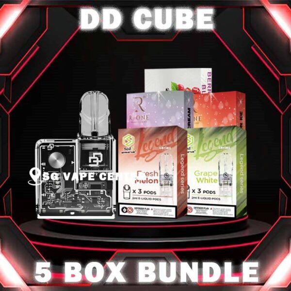 DD CUBE BUNDLE 135 - SG VAPE CENTER The DD CUBE BUNDLE 135 Package include : 1 Pcs x DD CUBE Device 5 Boxes x Classic Pods Flavour FREE DELIVERY DD Cube Vape Device Ready stock in our sg singapore store online shop. Is a pod system with crystal transparent shell, users can clearly see the exquisite SMT process and DES precision engraving circuit inside the fuselage through the fully transparent shell, as well as the internal components such as chips, motherboards, batteries, screws, etc., which is full of technology design. Function Introduction : Combining all 1st and 4th generation pods, more different pod connectors will be launched next Cube’s own vape cartridge, supports 0.5 and 0.7 cotton wicks and automatically switches to 20 watts Combine IQOS pods, Heets, and all HNB pods Switch between large and small horsepower, small horsepower 7.5 watts / high horsepower 10 watts Strobe lights can be switched on and off, 8 LED lights with built-in chips Use hints for beautiful running LED lights The power supply can be switched on and off, and the Cube can enter a complete shutdown state The body is light and small at 48 grams, 15mm x 50mm x 50mm Support USB C fast charging Large capacity battery 500mAh ⚠️CHOOSE BUNDLE PACKAGE POD⚠️ SP2 Pod LANA Pod R-ONE Pod ⚠️DD CUBE COLOR LINE UP⚠️ Crystal Clear (White) Fushchia Blush (Pink Yellow) Obsidian Black (Black) Turquoise Sky (Blue Green) SG VAPE COD SAME DAY DELIVERY , CASH ON DELIVERY ONLY. TAKE BULK ORDER /MORE ORDER PLS CONTACT ME :  SGVAPECENTER VIEW OUR DAILY NEWS INFORMATION VAPE : TELEGRAM CHANNEL