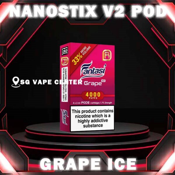 NANOSTIX NEO V2 POD - SG VAPE CENTER NanoPOD V2 is original pod flavour for NanoSTIX Neo V2 device now with 2ml of liquids which is 33% bigger. Available in packs of 4 cartridges of 1 box. Our 2ml NanoPOD Neo come in a wide range of flavors. Don’t be deceived by their compact size; these flavorful little pods contain the equivalent of 45 cigarettes worth of nicotine each, and thanks to our innovative NanoNIC technology using naturally occurring nicotine salts rather than traditional freebase nicotine, delivery is much more efficient. NanoPOD Neo flavors consist of 23 flavors with bigger capacity and bigger satisfaction. Specifications: Capacity 2ml Regular: Nicotine 5% Light: Nicotine 3% Package Included : 1 Pack of 4 Pods ⚠️NANOSTIX V2 POD FLAVOUR LINE UP⚠️ Apple Banana Vanilla Bubblegum Butterscotch Cream Coffee Grape Ice Grapple Guava Hazelnut Coffee Honeydew Jackfruit Kiwi Rockmelon Lemonade Ice Lychee Mango Ice Mix Creamy Pod Mix Fruity Pod Orange Ice Popcorn Caramel Strawberry Apple Strawberry Vanilla Tobacco Classic Tobacco Menthol Velvet Butter Cake SG VAPE COD SAME DAY DELIVERY , CASH ON DELIVERY ONLY. TAKE BULK ORDER /MORE ORDER PLS CONTACT ME :  SGVAPECENTER VIEW OUR DAILY NEWS INFORMATION VAPE : TELEGRAM CHANNEL