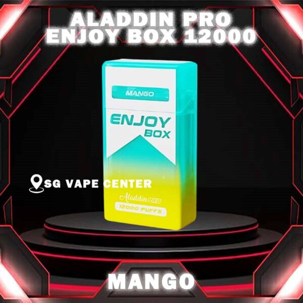 ALADDIN PRO ENJOY BOX 12000 DISPOSABLE - VAPE SINGAPORE SG COD Discover the latest Aladdin Pro Enjoy Box 12000 Puffs Disposable ! Design in a sleek cigarette-box-style design with a cap for mouthpiece protection! Enjoy 15 delightful flavors with 12K smooth puffs, each bursting with sweet perfection! The Aladdin Pro 12k New Vape in our Vape Singapore Ready Stock , get it now with us and same day delivery ! Enjoy delicious vaping experience . Specification : Nicotine : 50mg (5%) Approx : 12000 puffs Rechargeable Battery 650mAh Charging Port: Type-C ⚠️ALADDIN PRO ENJOY BOX 12000 FLAVOUR LINE UP⚠️ Energy Drink Guava Hazelnut Coffee Strawberry Mango Honeydew Sirap Bandung Strawberry Blackcurrant Mango Strawberry Kiwi Yakult Strawberry Grape Double Mango Candy Honeydew Yakult Mango Yakult Mango Peach Sour Bubblegum Solero Lime Gummy Bear Grape Lychee Grape Bubblegum Mixed Bubblegum Mango Bubblegum Sakura Grape Strawberry Bubblegum Solero Yakult Solero Ice Cream White Coffee SG VAPE COD SAME DAY DELIVERY , CASH ON DELIVERY ONLY. TAKE BULK ORDER /MORE ORDER PLS CONTACT ME :  SGVAPECENTER VIEW OUR DAILY NEWS INFORMATION VAPE : TELEGRAM CHANNEL