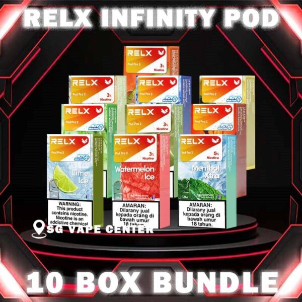 10 BOX RELX INFINITY POD - SG VAPE CENTER The 10 BOX RELX INFINITY POD Vape Package include : Get 10 boxes of RELX Infinity Pod with amazing price! 1 Box 3pcs, Total 30pcs FREE DELIVERY Discover out signature Menthol Xtra 5% Nicotine Flavour , alongside popular options like Infinity Pod Watermelon Ice , Tangy Grape , Mint Freeze , Jasmine Green Tea, Strawberry Burst, and Oolong Tea. For those craving extra sweetness, you can also enjoy Root Brew or Dark Sparkle flavors. ⚠️RELX INFINITY POD COMPATIBLE WITH⚠️ DD Cube Device Relx Infinity Device Relx Phantom Device Relx Infinity 2 Device Lana Infinity Device Relx Mini Device ⚠️RELX INFINITY POD FLAVOUR LINE UP⚠️ Blueberry Splash Crisp Apple Jasmine Green Tea Pink Guava Root Brew Honey Pomelo Fresh Peach Lychee Ice Lemon Zest Honeydew Melon Iced Latte White Coffee Thai Milk Tea Smooth Mango Orange Sparkle Strawberry Burst Dark Sparkle Lime Sparkle Banana Freeze Ludou Ice Lime Ice Taro Scoop Oolong Tea LongJing Tea Iced Black Tea Tangy Grape Watermelon Ice Menthol Xtra 5% Mint Freeze 5% Lemon Mint Rich Tobacco 5% Classic Tobacco 5% Menthol Extra 0mg Watermelon Ice 0mg SG VAPE COD SAME DAY DELIVERY , CASH ON DELIVERY ONLY. TAKE BULK ORDER /MORE ORDER PLS CONTACT ME :  SGVAPECENTER VIEW OUR DAILY NEWS INFORMATION VAPE : TELEGRAM CHANNEL