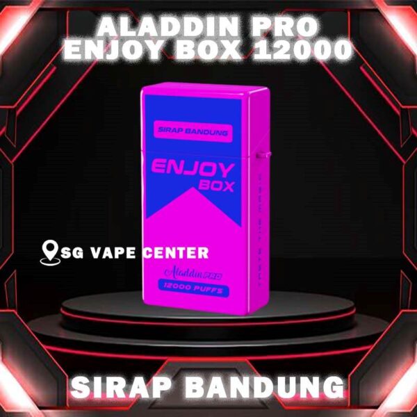 ALADDIN PRO ENJOY BOX 12000 DISPOSABLE - VAPE SINGAPORE SG COD Discover the latest Aladdin Pro Enjoy Box 12000 Puffs Disposable ! Design in a sleek cigarette-box-style design with a cap for mouthpiece protection! Enjoy 15 delightful flavors with 12K smooth puffs, each bursting with sweet perfection! The Aladdin Pro 12k New Vape in our Vape Singapore Ready Stock , get it now with us and same day delivery ! Enjoy delicious vaping experience . Specification : Nicotine : 50mg (5%) Approx : 12000 puffs Rechargeable Battery 650mAh Charging Port: Type-C ⚠️ALADDIN PRO ENJOY BOX 12000 FLAVOUR LINE UP⚠️ Energy Drink Guava Hazelnut Coffee Strawberry Mango Honeydew Sirap Bandung Strawberry Blackcurrant Mango Strawberry Kiwi Yakult Strawberry Grape Double Mango Candy Honeydew Yakult Mango Yakult Mango Peach Sour Bubblegum Solero Lime Gummy Bear Grape Lychee Grape Bubblegum Mixed Bubblegum Mango Bubblegum Sakura Grape Strawberry Bubblegum Solero Yakult Solero Ice Cream White Coffee SG VAPE COD SAME DAY DELIVERY , CASH ON DELIVERY ONLY. TAKE BULK ORDER /MORE ORDER PLS CONTACT ME :  SGVAPECENTER VIEW OUR DAILY NEWS INFORMATION VAPE : TELEGRAM CHANNEL