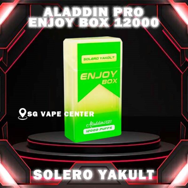 ALADDIN PRO ENJOY BOX 12000 DISPOSABLE - VAPE SINGAPORE SG COD Discover the latest Aladdin Pro Enjoy Box 12000 Puffs Disposable ! Design in a sleek cigarette-box-style design with a cap for mouthpiece protection! Enjoy 15 delightful flavors with 12K smooth puffs, each bursting with sweet perfection! The Aladdin Pro 12k New Vape in our Vape Singapore Ready Stock , get it now with us and same day delivery ! Enjoy delicious vaping experience . Specification : Nicotine : 50mg (5%) Approx : 12000 puffs Rechargeable Battery 650mAh Charging Port: Type-C ⚠️ALADDIN PRO ENJOY BOX 12000 FLAVOUR LINE UP⚠️ Energy Drink Guava Hazelnut Coffee Strawberry Mango Honeydew Sirap Bandung Strawberry Blackcurrant Mango Strawberry Kiwi Yakult Strawberry Grape Double Mango Candy Honeydew Yakult Mango Yakult Mango Peach Sour Bubblegum Solero Lime Gummy Bear Grape Lychee Grape Bubblegum Mixed Bubblegum Mango Bubblegum Sakura Grape Strawberry Bubblegum Solero Yakult Solero Ice Cream White Coffee SG VAPE COD SAME DAY DELIVERY , CASH ON DELIVERY ONLY. TAKE BULK ORDER /MORE ORDER PLS CONTACT ME :  SGVAPECENTER VIEW OUR DAILY NEWS INFORMATION VAPE : TELEGRAM CHANNEL