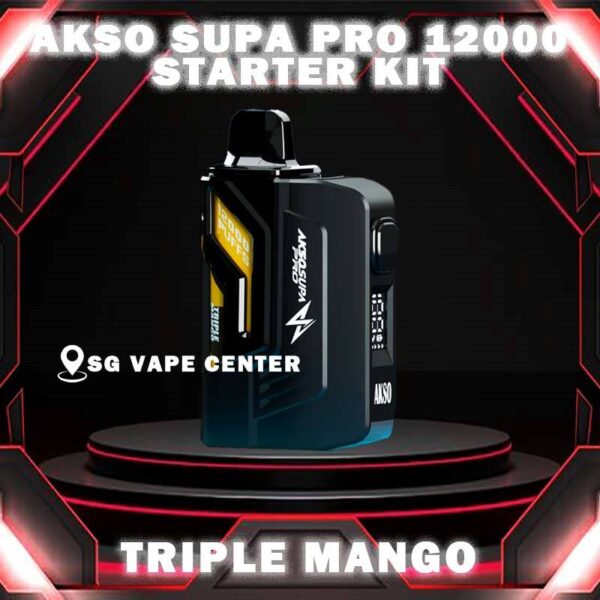 AKSO SUPA PRO 12000 DISPOSABLE - VAPE SINGAPORE SG COD AKSO SUPA PRO 12000 Disposable are one of the smash-market Cartridge System Pod in Malaysia. They pack a rechargeable battery and come prefilled with a whopping 12ml of liquid together with an indicator special for battery and liquid level. This allows you to vape longer on a single disposable and makes the AKSO SUPA PRO a great option for traveling, extended road trips, or even just day-to-day use. Each Prefilled Cartridge will last for 12000 puffs. What makes AKSO SUPA PRO are different than the other device because it came with Chip Set System which will show you accurate level of flavour indicator. delivers a great flavoring, a satisfying draw and the indicator; They feel really good in the hand as ergonomic shape to hold and vape with. The AKSO SUPA PRO is available in 12 flavors for you to choose. Some flavors to try are Blackcurrant Yacult, Rootbeer, Apple Asam Boi and Nutty Tobacco. Specification : Nicotine 50mg (5%) Approx. 12000 puffs Capacity 12ml Blue Led - Unlock & Booster ,Press the button for booster experience Blue & Green Led - Locked ,Press 3 Time for Child Lock Safety ⚠️AKSO SUPA PRO 12000 DISPOSABLE  FLAVOUR LINE UP⚠️ Apple Asam Boi Blackcurrant Yakult Grape Ice Watermelon Mango Lime Minty Gum Nutty Tobacco Peanut Butter Toast Pineapple Mango Pomegranate Plum Guava Rootbeer Triple Mango Strawberry Hami Melon Mango Nata De Coco Strawberry Vanilla Custard Pina Watermelon Strawberry Zesty Grape Watermelon Grape SG VAPE COD SAME DAY DELIVERY , CASH ON DELIVERY ONLY. TAKE BULK ORDER /MORE ORDER PLS CONTACT ME :  SGVAPECENTER VIEW OUR DAILY NEWS INFORMATION VAPE : TELEGRAM CHANNEL