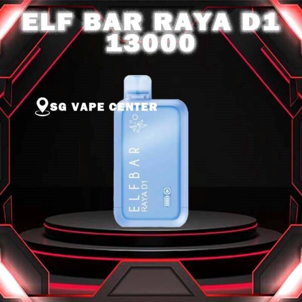 ELFBAR RAYA D1 13000 ( 13K PUFFS ) DISPOSABLE - SG VAPE CENTER SINGAPORE The ELFBAR RAYA D1 13000 Puffs ( 13K ) ,Ready stock in our sg singapore store online shop for same day delivery.  Is a premium disposable pod equipped with mesh coil technology, boasting an impressive 13k Puffs. Crafted by ELFBAR's expert team, the mesh coil ensures a seamless and intense flavor experience with every puff. Moreover, it featuring a screen display that will provide you with information about battery power and the remaining liquid level in your RAYA D1! Discover out signature Mango Strawberry Ice Cream flavor, alongside popular options like ELF BAR Apple Orange Bubblegum , Kiwi Guava Grape , Masam Bubblegum , Mix Berries , Strawberry guava, and Lychee Juicy Peach. For those craving extra sweetness, you can also enjoy Solero or Cola flavors. Specification : Approx. 13000 Puffs Capacity 18ml Rechargeable Battery 650mAh Anti Dry-Burn Protection E-liquid & Power Display Screen Charging Port: Type-C ⚠️ELFBAR RAYA D1 13000 FLAVOUR LINE UP⚠️ Apple Orange Bubblegum Cola Kiwi Guava Grape Lychee Juicy Peach Mango Lychee Bubblegum Mango Strawberry Ice Cream Masam Bubblegum Mix Berries Peach Lychee Blackcurrant Ribena Lychee Solero Strawberry Guava SG VAPE COD SAME DAY DELIVERY , CASH ON DELIVERY ONLY. TAKE BULK ORDER /MORE ORDER PLS CONTACT ME :  SGVAPECENTER VIEW OUR DAILY NEWS INFORMATION VAPE : TELEGRAM CHANNEL