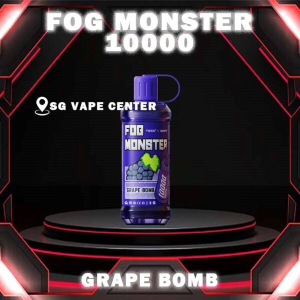 FOG MONSTER 10000 DISPOSABLE - VAPE SINGAPORE SG COD Fog Monster 10000 Disposable Vape is rehcrageable device with 10k puffs. With a unique sealed fresh-keeping design, fog monster can bring the freshest taste with every single puff. Fog monster is specially formulated to satisfied SG users taste buds with rich aroma taste. Moreover, the mouth cap design makes vaper love this device. Fog monster comes with 10 fruity flavour. As a durian Lover you must try musang king pahang. It brings out the aroma of durian perfectly. Specification : Puff: 10000 Puffs Volume: 17ml Charging: Rechargeable Type-C Fully Charge Time: 20min Nicotine: 30mg / 3% ⚠️FOG MONSTER 10000 FLAVOUR LINE UP⚠️ Aloe Vera Grape Blackcurrant Honeydew Grape Bomb Mango Melon Mint Chewing Gum Peach Mango Watermelon Sirap Bandung SG VAPE COD SAME DAY DELIVERY , CASH ON DELIVERY ONLY. TAKE BULK ORDER /MORE ORDER PLS CONTACT ME :  SGVAPECENTER VIEW OUR DAILY NEWS INFORMATION VAPE : TELEGRAM CHANNEL