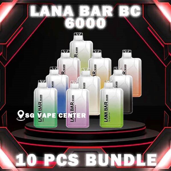 10PCS LANA BAR BC 6000 DISPOSABLE BUNDLE - SG VAPE CENTER SINGAPORE The 10PCS LANA BAR BC 6000 DISPOSABLE BUNDLE Package include : Choose 10 Pcs of LANA BAR BC 6K Puffs with amazing price ! Free Gift x1 FREE DELIVERY The Lana Bar 6000 Puffs Disposable Vape Ready stock in our sg singapore store online shop for same day delivery.This Kit is a signature model from LanaVape. As the top-selling product of Lana Vape, it offers an impressive selection of over 30 distinct flavors, each containing 3% nicotine . Every flavor delivers a cool and slightly sweet taste that’s both invigorating and satisfying. Discover out signature Tie Guan Yin flavor, alongside popular options like Lana bar bc 6k Freezy Watermelon , Freezy Grapple, Watermelon Strawberry, Freezy Lychee, Lemon Cola, and Freezy Lemon Tea. For those craving extra sweetness, you can also enjoy Zesty Sprite or Fizzy 100 Plus flavors. Specification : Puffs : 6000 Nicotine : 3% Battery Capacity : 850mAh Rechargeable E-liquid Capacity : 13ml ⚠️LANA BAR BC 6000 FLAVOUR LINE UP⚠️ Freezy Watermelon Freezy Lychee Lemon Cola Freezy Mango Watermelon Strawberry Peppermint Fizzy 100 Plus Zesty Sprite Freezy Grapple Peach Oolong Freezy Lemon Tea Tie Guan Yin SG VAPE COD SAME DAY DELIVERY , CASH ON DELIVERY ONLY. TAKE BULK ORDER /MORE ORDER PLS CONTACT ME :  SGVAPECENTER VIEW OUR DAILY NEWS INFORMATION VAPE : TELEGRAM CHANNEL