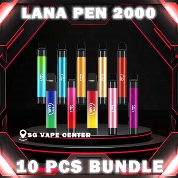 10PCS LANA PEN 2000 DISPOSABLE BUNDLE - SG VAPE CENTER SINGAPORE The 10PCS LANA PEN 2000 DISPOSABLE BUNDLE Package include : Choose 10 Pcs of LANA PEN 2k Puffs with amazing price ! Free Gift x1 FREE DELIVERY The Lana Pen 2000 Puffs ( 2K ) Disposable Vape Ready stock in our sg singapore store online shop for same day delivery. This Kit has a fashionable appearance. It uses a stainless steel tube as a carrier and wraps a layer of transparent glass. Lana always pays attention to the user's comfort and brings customers the ultimate holding experience. The Lana pen is equipped with a high-quality filter cotton core, and the newly developed fog Chemical technology, intelligent temperature control chip, the cigarette holder adopts ergonomic design, which fits most people's lips and creates a natural smoking experience. The Lana pen does not need to be charged repeatedly and can be thrown away after use. The built-in battery capacity of 1000mAh, 6ml of cigarette The oil reserve ensures that users can finish each Lana vape, and each can pump 2000puffs on average. Lana pays attention to the use experience of each customer and continuously improves the product, only to bring better products to customers. Specification : Puff: 2000 Puffs Nicotine Strength: 3.5% (35mg) E-Liquid Capacity: 6ml Battery Capacity: 1000mAh ⚠️LANA PEN 2000 FLAVOUR LINE UP⚠️ Sour Apple Berry Blast Cold Coke Grape Ice Lush Ice Lychee Ice Mango Milkshake Mineral Water Mixed Fruit Passion Fruit Sweet Peach Skittles Strawberry Milk Strawberry Watermelon Tie Guan Yin Lemon Tart Cantaloupe Super Mint SG VAPE COD SAME DAY DELIVERY , CASH ON DELIVERY ONLY. TAKE BULK ORDER /MORE ORDER PLS CONTACT ME :  SGVAPECENTER VIEW OUR DAILY NEWS INFORMATION VAPE : TELEGRAM CHANNEL