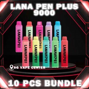 10PCS LANA PEN PLUS 9000 DISPOSABLE BUNDLE - SG VAPE CENTER SINGAPORE The 10PCS LANA PEN PLUS 9000 DISPOSABLE BUNDLE Package include : Choose 10 Pcs of LANA PEN PLUS 9KPuffs with amazing price ! Free Gift x1 FREE DELIVERY The Lana Pen Plus 9000 Puffs ( 9k Puffs ) disposable vape Ready stock in our sg singapore store online shop for same day delivery. This Kit is cool design and it is rechargeable. It contains nicotine salt e-juice and vapes up to 9000 puffs. The Lana Pen Plus 9k Puffs there are many flavours for you to choose from. The rechargeable port at the bottom of the device guarantees you finish the last drop of the e-juice in the tank every time. it is welcome by many vapers due to the vaping taste and the appearance, the LED Flash  will change color when vaping, looks cool too. Specification : Puff: 9000 Puffs E-Liquid Capacity: 15ml Battery Capacity: 650mAh Nicotine Strength: 3% (30mg) Rechargeable: USB Type-C ⚠️LANA PEN PLUS 9000 FLAVOUR LINE UP⚠️ Frozen Lychee Frozen Tie Guan Yin Frozen Super Mint Frozen Strawberry Watermelon Frozen Sea Salt Lemon Frozen Strawberry Kiwi Frozen Passion Fruit Frozen Watermelon Frozen Grape Frozen Bubble Gum Mango Peach Kiwi Passion Fruit Guava Mixed Fruit Strawberry Milk Blue Raspberry Pomegranate Apple Cantaloupe Grape Watermelon Lychee Mint Passion Fruit Pomelo Blackcurrant Mint Taro Ice Cream SG VAPE COD SAME DAY DELIVERY , CASH ON DELIVERY ONLY. TAKE BULK ORDER /MORE ORDER PLS CONTACT ME :  SGVAPECENTER VIEW OUR DAILY NEWS INFORMATION VAPE : TELEGRAM CHANNEL