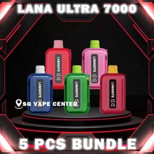 5PCS LANA ULTRA 7000 DISPOSABLE BUNDLE - SG VAPE CENTER SINGAPORE The 5PCS LANA ULTRA 7000 DISPOSABLE BUNDLE Package include : Choose 5 Pcs of LANA ULTRA 7K Puffs with amazing price ! Free Gift x1 FREE DELIVERY The LANA Ultra 7000 ( 7k ) Puffs disposable vape Ready stock in our sg singapore store online shop for same day delivery. This Kit is a vaporizer that contains 3% nicotine. This disposable device is designed to provide users with the best quality vapor possible, making it an excellent choice for those who enjoy nicotine. This device was specifically created to offer a superior experience for nicotine enthusiasts and can enhance your buzz for a significant amount of time. lt's featured an intelligent LED display shows the battery life and eliquid indicator. The battery life is shown in a percentage. The LANA Ultra 7K Puffs vape with strong flavors that outlast the competition. Specification : Puffs: 7000 Puff Nicotine strength : 3% Battery : 550mAh LED display for Battery And Prefilled with 10ml of ejuice. Rechargeable battery with Type-C charging ⚠️LANA ULTRA 7000 FLAVOUR LINE UP⚠️ Chilled Watermelon Cool Lychee Cool Sarsi Double Mint Dongding Oolong Tea Grape Ribena Honey Grape Jasmine Longjing Tea Lemon Cola Lemon Grapefruit Mango Yakult Mixed Berries Mung Bean Ice Peach Oolong Sea Salt Lemon Super Passion Fruit Strawberry Kiwi Strawberry Watermelon Tieguanyin Tea Ultra Freeze SG VAPE COD SAME DAY DELIVERY , CASH ON DELIVERY ONLY. TAKE BULK ORDER /MORE ORDER PLS CONTACT ME :  SGVAPECENTER VIEW OUR DAILY NEWS INFORMATION VAPE : TELEGRAM CHANNEL