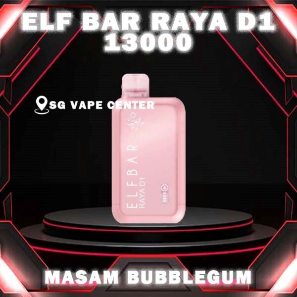 ELFBAR RAYA D1 13000 DISPOSABLE - VAPE SINGAPORE SG COD The ELFBAR RAYA D1 13000 DISPOSABLE ,  a premium disposable pod equipped with mesh coil technology, boasting an impressive 13k Puffs. Crafted by ELFBAR's expert team, the mesh coil ensures a seamless and intense flavor experience with every puff. Moreover, it featuring a screen display that will provide you with information about battery power and the remaining liquid level in your RAYA D1! Specification : Approx. 13000 Puffs Capacity 18ml Rechargeable Battery 650mAh Anti Dry-Burn Protection E-liquid & Power Display Screen Charging Port: Type-C ⚠️ELFBAR RAYA D1 13000 FLAVOUR LINE UP⚠️ Apple Orange Bubblegum Cola Kiwi Guava Grape Lychee Juicy Peach Mango Lychee Bubblegum Mango Strawberry Ice Cream Masam Bubblegum Mix Berries Peach Lychee Blackcurrant Ribena Lychee Solero Strawberry Guava SG VAPE COD SAME DAY DELIVERY , CASH ON DELIVERY ONLY. TAKE BULK ORDER /MORE ORDER PLS CONTACT ME :  SGVAPECENTER VIEW OUR DAILY NEWS INFORMATION VAPE : TELEGRAM CHANNEL