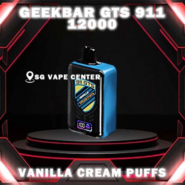 GEEKBAR GTS 911 12000 DISPOSABLE - VAPE SINGAPORE SG COD This GEEKBAR GTS 911 12000 disposable pod boasts a cutting-edge design, featuring a smart screen indicator that displays both battery and e-liquid balance percentages. With this user-friendly innovation, you're always in control of your vaping session. Specifition : Puffs : 12,000 Battery Capacity : Type-C Rechargeable Nicotine Strength : 5% Charging Time : Roughly 10 min - 15 min ⚠️GEEKBAR GTS 911 12000 FLAVOUR LINE UP⚠️ Aloe Honeydew ChocoMocha Grape Honeydew Grape Lychee Mango Berries Mango Pineapple Peanut Butter Strawberry Lime Vanilla Cream Puffs Watermelon Kiwi Guava SG VAPE COD SAME DAY DELIVERY , CASH ON DELIVERY ONLY. TAKE BULK ORDER /MORE ORDER PLS CONTACT ME :  SGVAPECENTER VIEW OUR DAILY NEWS INFORMATION VAPE : TELEGRAM CHANNEL