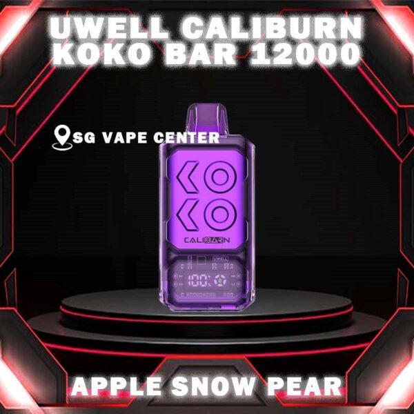 CALIBURN KOKO BAR 12000 DISPOSABLE - SG VAPE CENTER SINGAPORE The Uwell Caliburn Koko Bar 12000 Puffs Vape Ready stock at Singapore sg shop on sale for same day delivery. The Caliburn BAR 12k puffs is a revolutionary disposable vape that has taken the vaping industry by storm. This powerful and feature-rich device boasts an impressive array of specifications and capabilities, making it an attractive choice for both novice and experienced vapers alike. In this in-depth review, we’ll explore the various aspects of the Caliburn BAR S12000, providing you with all the information you need to make an informed decision about whether this disposable vape is the right fit for your vaping needs. Specifications: Battery Capacity: 800 mAh E-Liquid Capacity: 20 mL Nicotine Strength: 5% (50 mg/mL) Power Modes: Boost Mode (22W) and Regular Mode (16W) Coil: Dual 1.2-ohm coil (UWELL’s patented Flagship Dual Coil atomization system) Puff Count: Up to 12,000 puffs Charging: USB Type-C charging port Airflow: Adjustable airflow control Display: Smart LED screen with multiple animations ⚠️UWELL CALIBURN KOKO BAR 12000 FLAVOUR LINE UP⚠️ Watermelon Watermelon Pineapple Strawberry Vanilla Custard Tobacco Triple Melon Mango Mango Pudding Oat Flakes Plum Guava Lime Lychee Apple Snow Pear SG VAPE COD SAME DAY DELIVERY , CASH ON DELIVERY ONLY. TAKE BULK ORDER /MORE ORDER PLS CONTACT ME :  SGVAPECENTER VIEW OUR DAILY NEWS INFORMATION VAPE : TELEGRAM CHANNEL