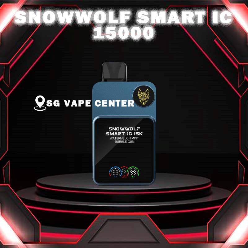 SNOWWOLF SMART IC 15000  ( 15K PUFFS ) DISPOSABLE - SG VAPE CENTER SINGAPORE The SNOWWOLF SMART IC 15000 ( 15K Puffs ) Disposable vape Ready stock in our sg singapore store online shop for same day delivery. This Kit from Snow wolf  company lasted product for singapore vapers choose and enjoy it! available 10+plus flavour! The Snow wolf Powerful To Vape Simple to use! Adjusted the best condition get the best vape experience, and Regulation Voltage ,Customize your distinctive vaping style,Just 1 click to increase 1W. Power range from 5W to 15W. When you vape every puff, there will be a circuit board light display on the backside. The SNOWWOLF LOGO is particularly three-dimensional and prominent, and the overall sense of technology is stronger! New Generation smart chip Intelligent power output, more convenient to vape. 48MHz Working frequency, faster response speed. Ultra-low Standby power consumption,Longer use time. 32-bit image processing technology,better visual effects. Specifition :  Nicotine Strength: 50mg ( 5% ) Battery Capacity: 650MAH Constant Power: 5-15W Charging Port: Type-C Super Charge: 20mins to 80% ⚠️SNOWWOLF IC 15000 FLAVOUR LINE UP⚠️ Blow Pop Blue Power Watermelon Cream Cake Double Mango Kiwi Passion Fruit Aloe Lychee Grape Meta Moon Passion Fruit Yakult Skittles Strawberry Grape Candy Strawberry Kiwi Strawberry Watermelon Taro Ice Cream Watermelon Mint Bubblegum SG VAPE COD SAME DAY DELIVERY , CASH ON DELIVERY ONLY. TAKE BULK ORDER /MORE ORDER PLS CONTACT ME :  SGVAPECENTER VIEW OUR DAILY NEWS INFORMATION VAPE : TELEGRAM CHANNEL