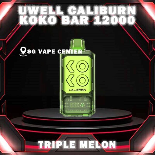 CALIBURN KOKO BAR 12000 DISPOSABLE - SG VAPE CENTER SINGAPORE The Uwell Caliburn Koko Bar 12000 Puffs Vape Ready stock at Singapore sg shop on sale for same day delivery. The Caliburn BAR 12k puffs is a revolutionary disposable vape that has taken the vaping industry by storm. This powerful and feature-rich device boasts an impressive array of specifications and capabilities, making it an attractive choice for both novice and experienced vapers alike. In this in-depth review, we’ll explore the various aspects of the Caliburn BAR S12000, providing you with all the information you need to make an informed decision about whether this disposable vape is the right fit for your vaping needs. Specifications: Battery Capacity: 800 mAh E-Liquid Capacity: 20 mL Nicotine Strength: 5% (50 mg/mL) Power Modes: Boost Mode (22W) and Regular Mode (16W) Coil: Dual 1.2-ohm coil (UWELL’s patented Flagship Dual Coil atomization system) Puff Count: Up to 12,000 puffs Charging: USB Type-C charging port Airflow: Adjustable airflow control Display: Smart LED screen with multiple animations ⚠️UWELL CALIBURN KOKO BAR 12000 FLAVOUR LINE UP⚠️ Watermelon Watermelon Pineapple Strawberry Vanilla Custard Tobacco Triple Melon Mango Mango Pudding Oat Flakes Plum Guava Lime Lychee Apple Snow Pear SG VAPE COD SAME DAY DELIVERY , CASH ON DELIVERY ONLY. TAKE BULK ORDER /MORE ORDER PLS CONTACT ME :  SGVAPECENTER VIEW OUR DAILY NEWS INFORMATION VAPE : TELEGRAM CHANNEL