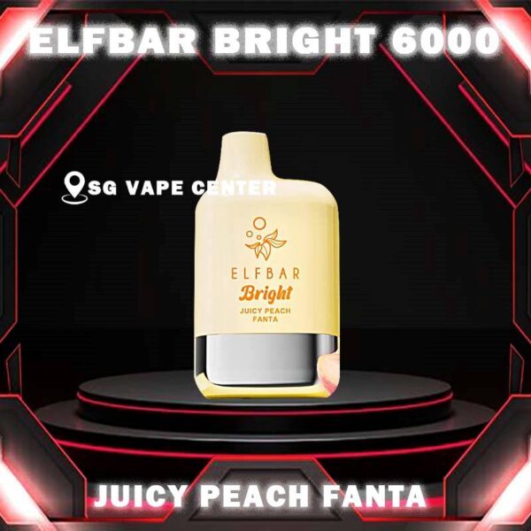 ELFBAR BRIGHT 6000 ( 6K ) DISPOSABLE - SG VAPE CENTER SINGAPORE The Elfbar Bright 6000 Puffs Disposable vape ready stock in our sg singapore store online shop for same day delivery. Feel the elfbar bright 6k combination of power and flavor. With QUAQ MESH, every puff unleashes a powerful throat hit bursting with flavor. Fresh Taste, Fresh Vibes! Newest flavor lineup yet. Indulge in rich, satisfying tastes that make every inhale a delight. Try it now ELF BAR BRIGHT! Note: Battery power shall not be released normally when the ambient temperature is lower than -5℃. We suggest before the activation, this product shall be left in a warm environment for about three days to restore battery discharge capacity. Specification : Puff: 6000 Puffs Nicotine Strength: 50mg / 5% Battery Capacity: 400mAh Charging Port: Type-C Rechargeable ⚠️ELFBAR BRIGHT 6000 FLAVOUR LIST⚠️ Apple Strawberry Mango Bubblegum Mint Double Peach Mango Watermelon Double Strawberry Ice Cream Double Strawberry Juicy Peach Fanta Lemon Cola Lychee Grape Honeydew Mixed Kiwi Passion Strawberry Grape Bubblegum SG VAPE COD SAME DAY DELIVERY , CASH ON DELIVERY ONLY. TAKE BULK ORDER /MORE ORDER PLS CONTACT ME :  SGVAPECENTER VIEW OUR DAILY NEWS INFORMATION VAPE : TELEGRAM CHANNEL