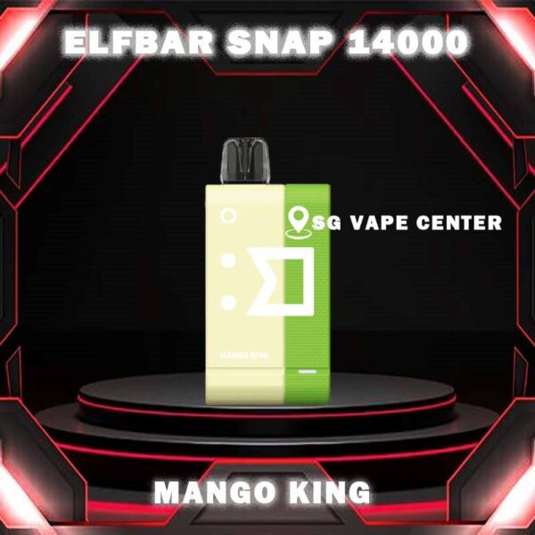 ELFBAR SNAP 14000 DISPOSABLE - SG VAPE CENTER SINGAPORE SHOP Introducing the ElfBar Snap Kit 14000 Puffs Starter Kit & Cartridge Prefilled Pod Disposable , a revolutionary disposable vaping device designed to deliver an unparalleled vaping experience. With an impressive array of flavors and a massive puff count, this kit is perfect for those seeking convenience, variety, and long-lasting performance. Discover the convenience and flavor of the Elf Bar Snap Kit 14000 Puffs. Whether you're a seasoned vaper or new to vaping, this kit offers a hassle-free and flavorful solution. With its impressive puff count, diverse flavor options, and user-friendly design, the ElfBar Snap Kit is the ultimate choice for anyone looking to enjoy a premium vaping experience. Specification : Puffs: Up to 14000 Nicotine: 5% Battery Capacity: 200 mAh Charging Battery Capacity: 820 mAh Charging Port: Type-C ⚠️ELFBAR SNAP 12000 FLAVOUR LINE UP⚠️ Blueberry Grape Lychee King Mango King Mango Melon Sour Bubblegum Sour Kiwi SG VAPE COD SAME DAY DELIVERY , CASH ON DELIVERY ONLY. TAKE BULK ORDER /MORE ORDER PLS CONTACT ME :  SGVAPECENTER VIEW OUR DAILY NEWS INFORMATION VAPE : TELEGRAM CHANNEL